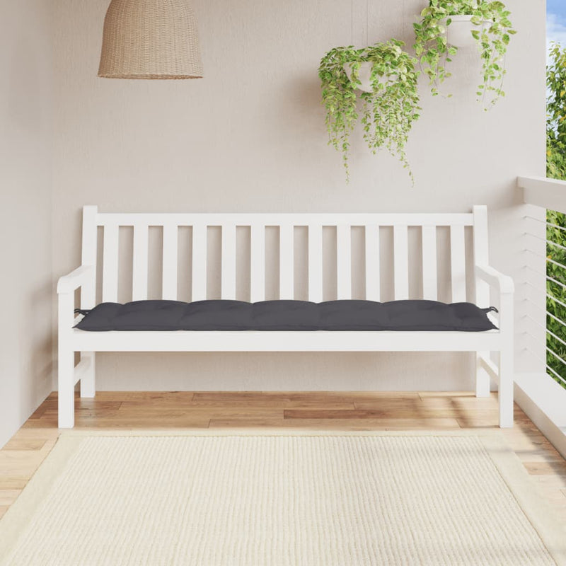 Vidaxl Garden Banc Cushion 180x50x7 cm Oxford Fabric Anthracite -Colored