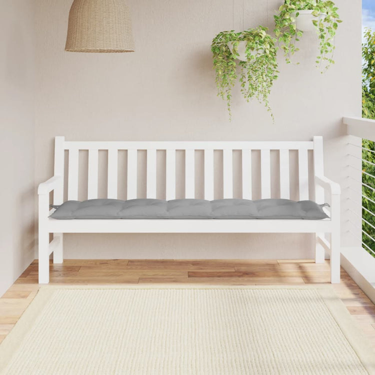 Vidaxx coussin de banc de jardin 180x50x7 cm tissu oxford gris