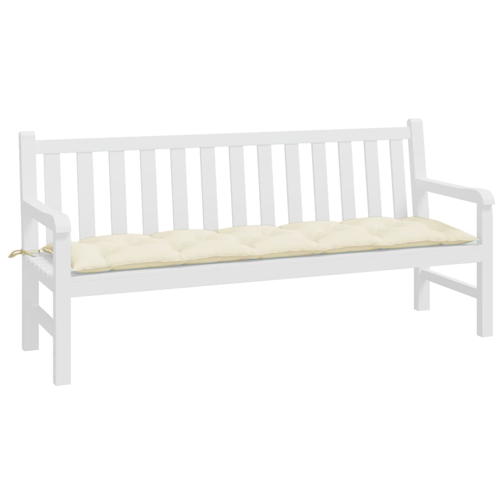 Vidaxx coussin de banc de jardin 180x50x7 cm tissu oxford couleur crème