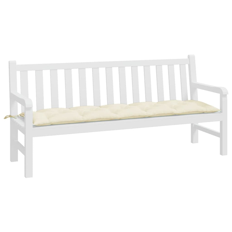 Vidaxx coussin de banc de jardin 180x50x7 cm tissu oxford couleur crème