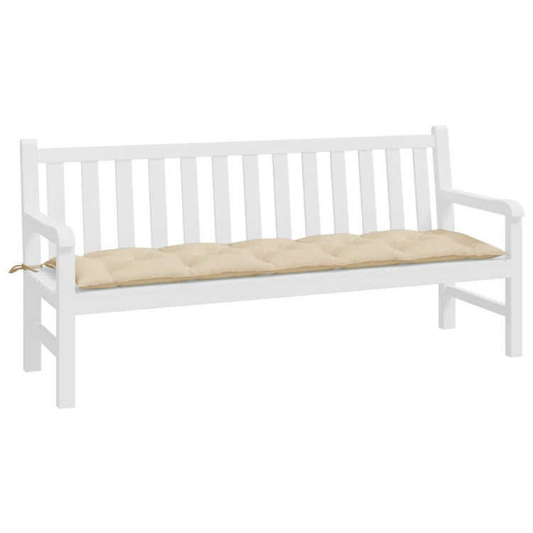 VidaXL coussin de banc de jardin 180x50x7 cm tissu oxford beige