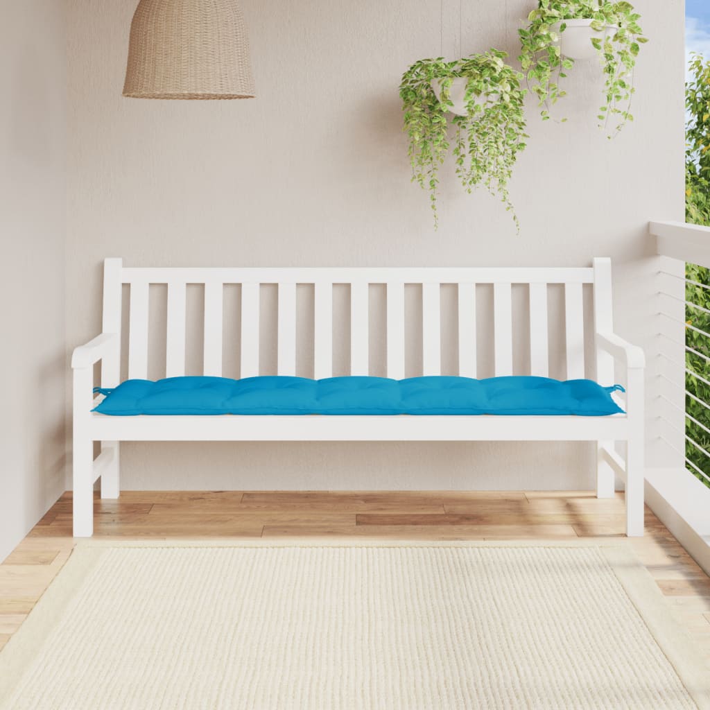 Vidaxx coussin de banc de jardin 180x50x7 cm tissu oxford bleu clair