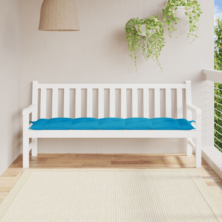 Vidaxx coussin de banc de jardin 180x50x7 cm tissu oxford bleu clair