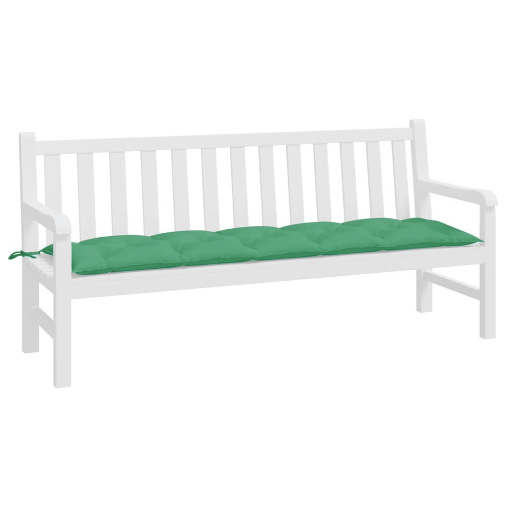 VidaXL coussin de banc de jardin 180x50x7 cm tissu oxford vert