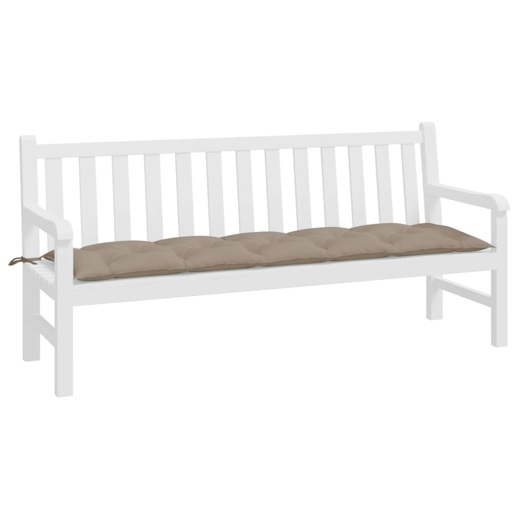 Vidaxx coussin de banc de jardin 180x50x7 cm tissu oxford taupe