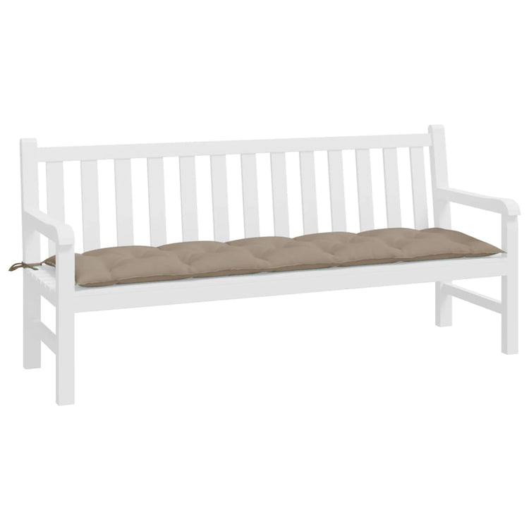 Vidaxx coussin de banc de jardin 180x50x7 cm tissu oxford taupe