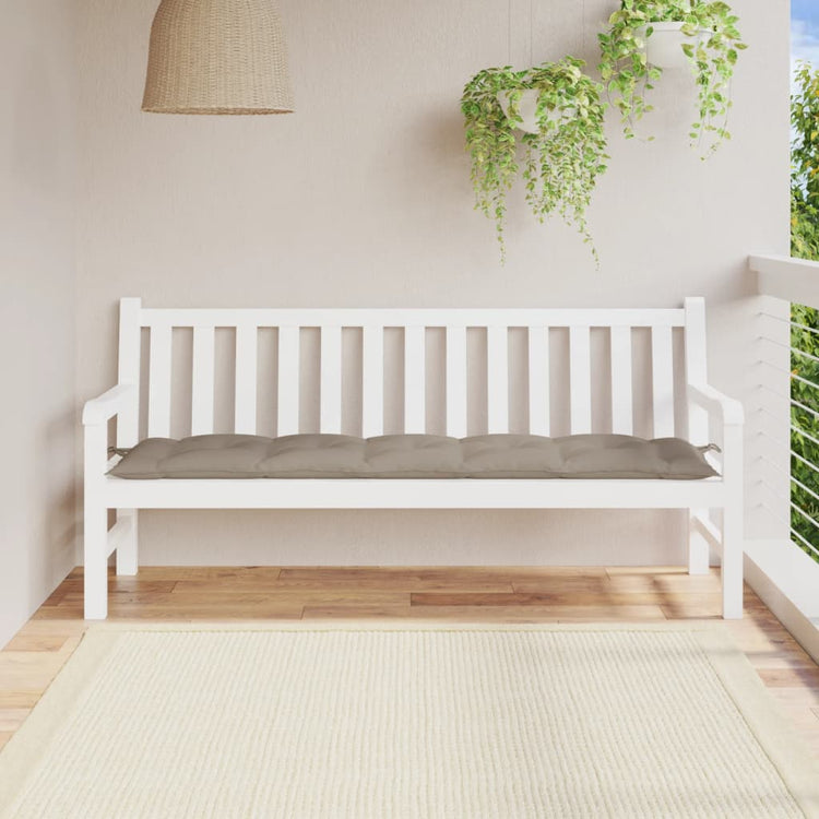 Vidaxx coussin de banc de jardin 180x50x7 cm tissu oxford taupe