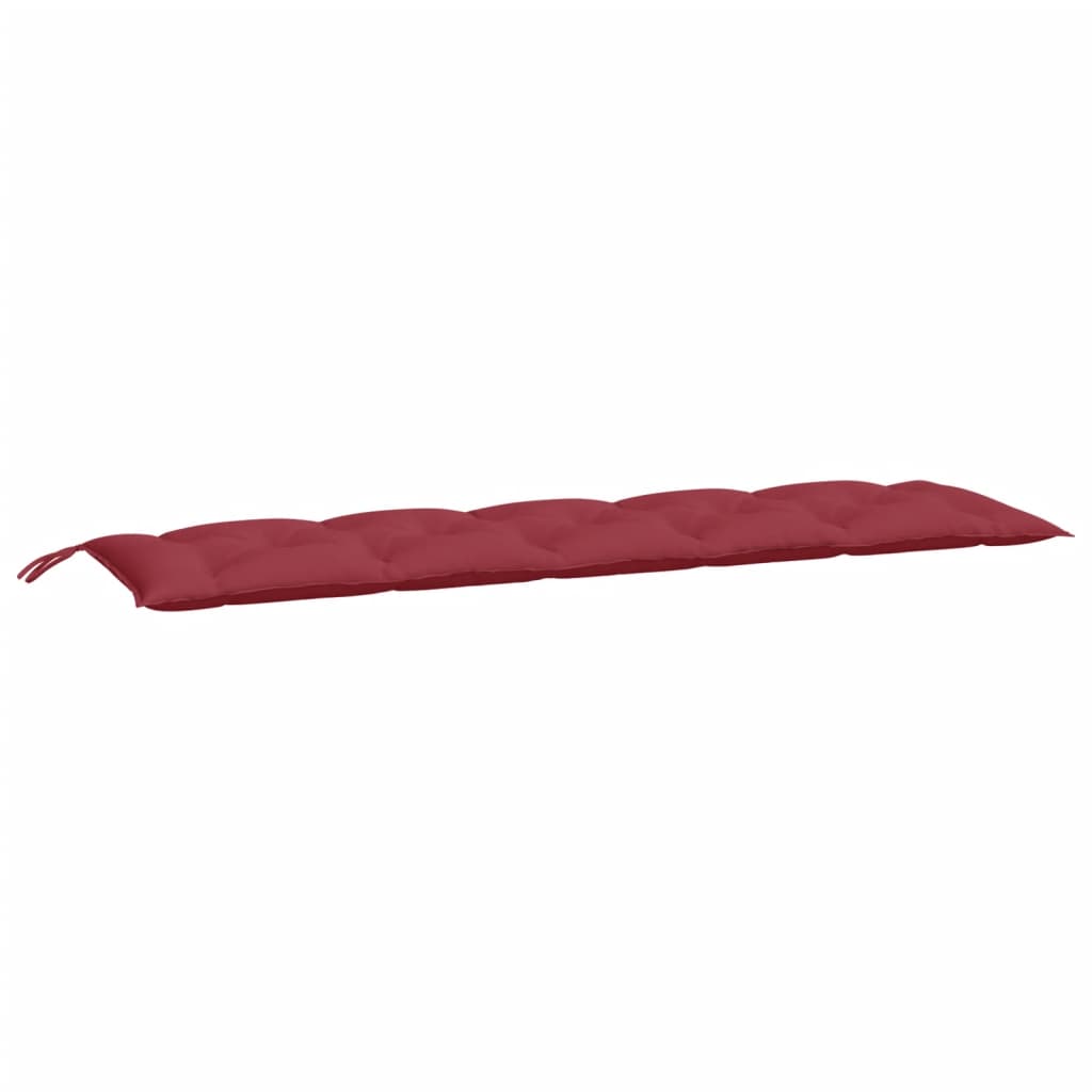 Vidaxl jardin banc coussin 180x50x7 cm oxford tissu vin rouge