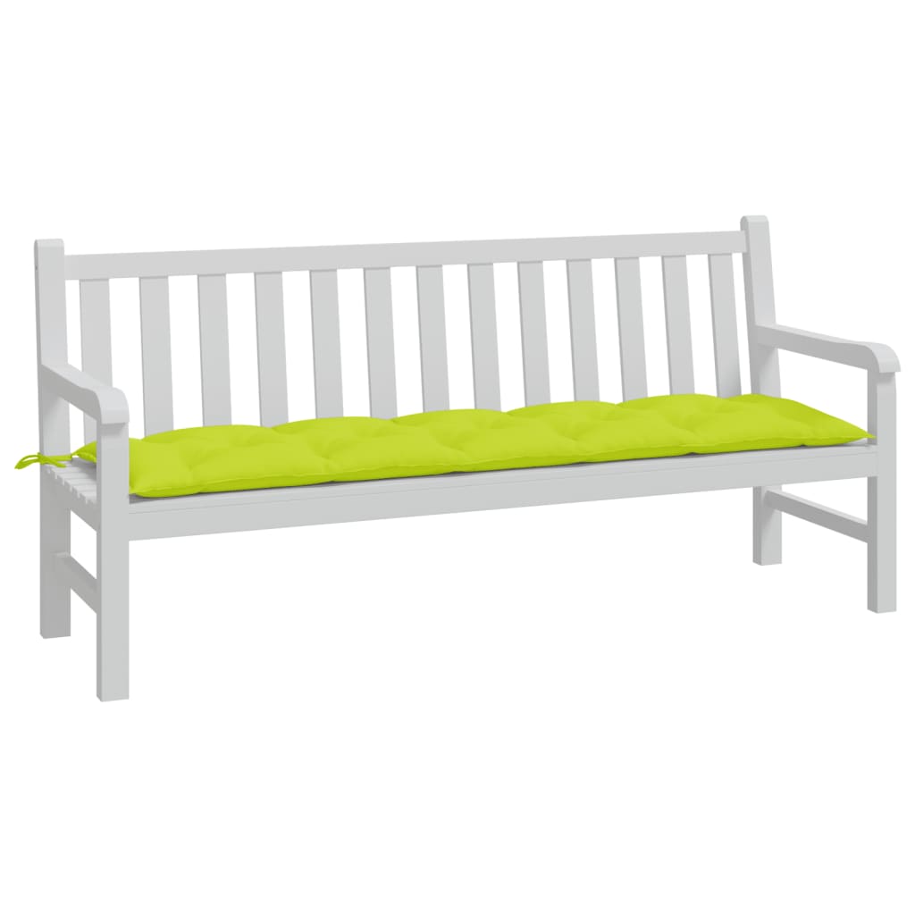 VidaXL coussin de banc de jardin 180x50x7 cm tissu oxford vert vif