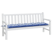 Banque Vidaxl Cushion rayé 180x50x7 cm Tissu rayé blanc et bleu - afbeelding 3
