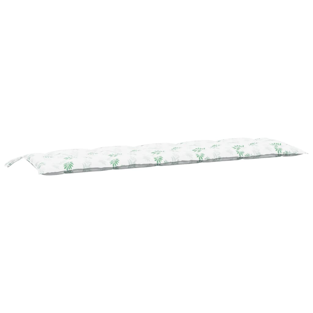 Vidaxl jardin banc coussin 180x50x7 cm motif de feuille de tissu oxford