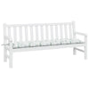 Vidaxl jardin banc coussin 180x50x7 cm motif de feuille de tissu oxford