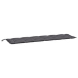 Vidaxl jardin banc coussin 200x50x7 cm oxford tissu anthracite -colored - afbeelding 2
