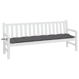 Vidaxl jardin banc coussin 200x50x7 cm oxford tissu anthracite -colored - afbeelding 3