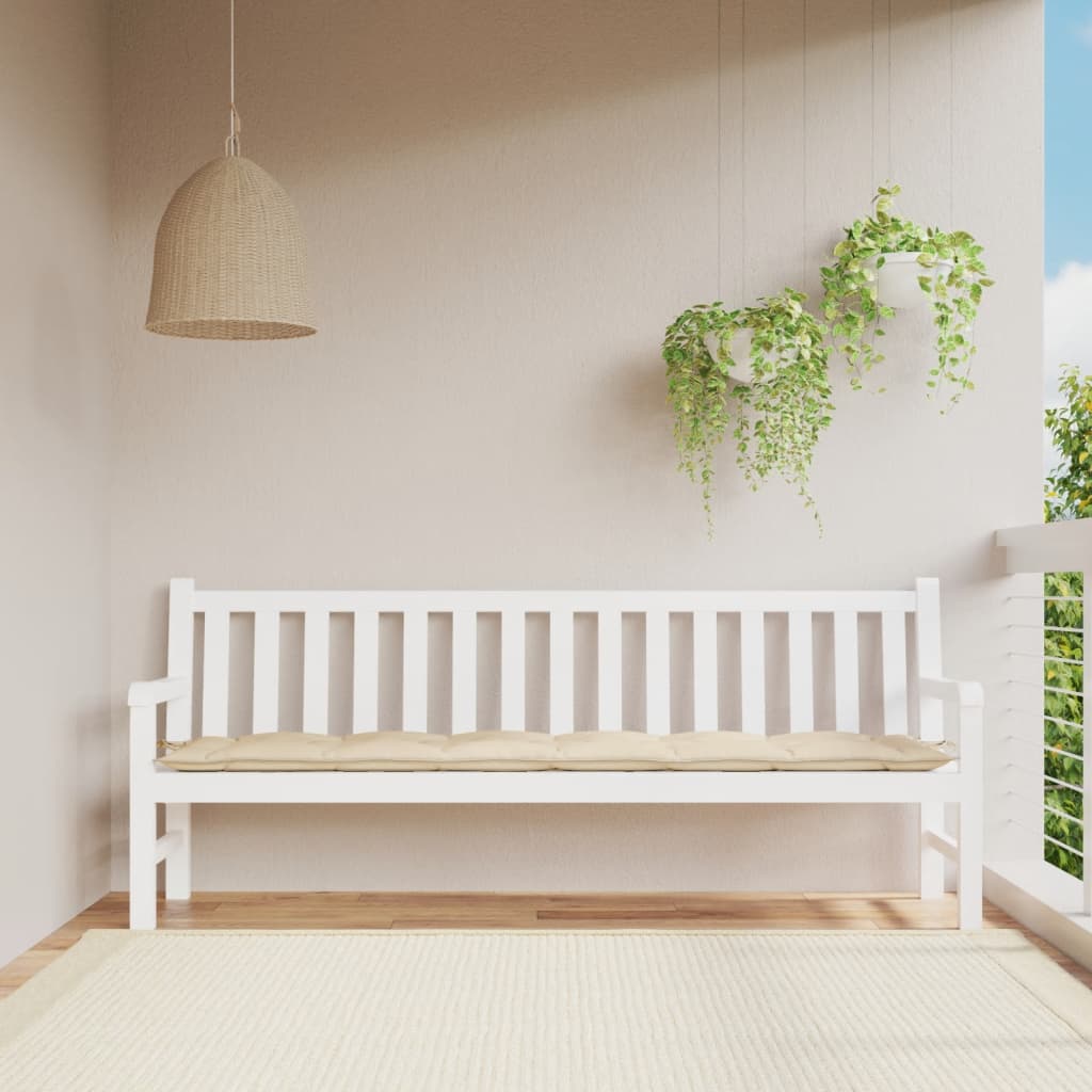 Vidaxl Garden Banc Cushion 200x50x7 cm Oxford Fabric Beige