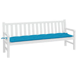 Vidaxl jardin banc coussin 200x50x7 cm tissu oxford bleu clair - afbeelding 3