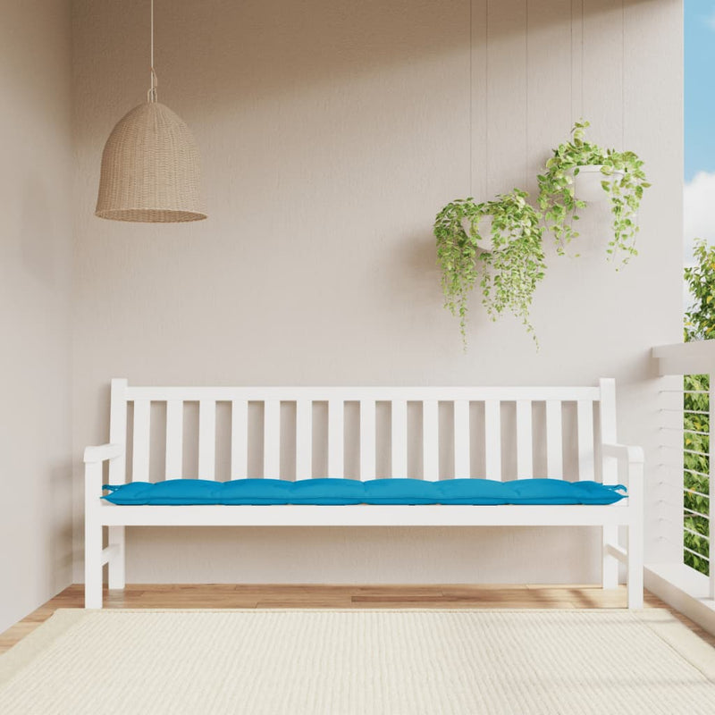 Vidaxl jardin banc coussin 200x50x7 cm tissu oxford bleu clair