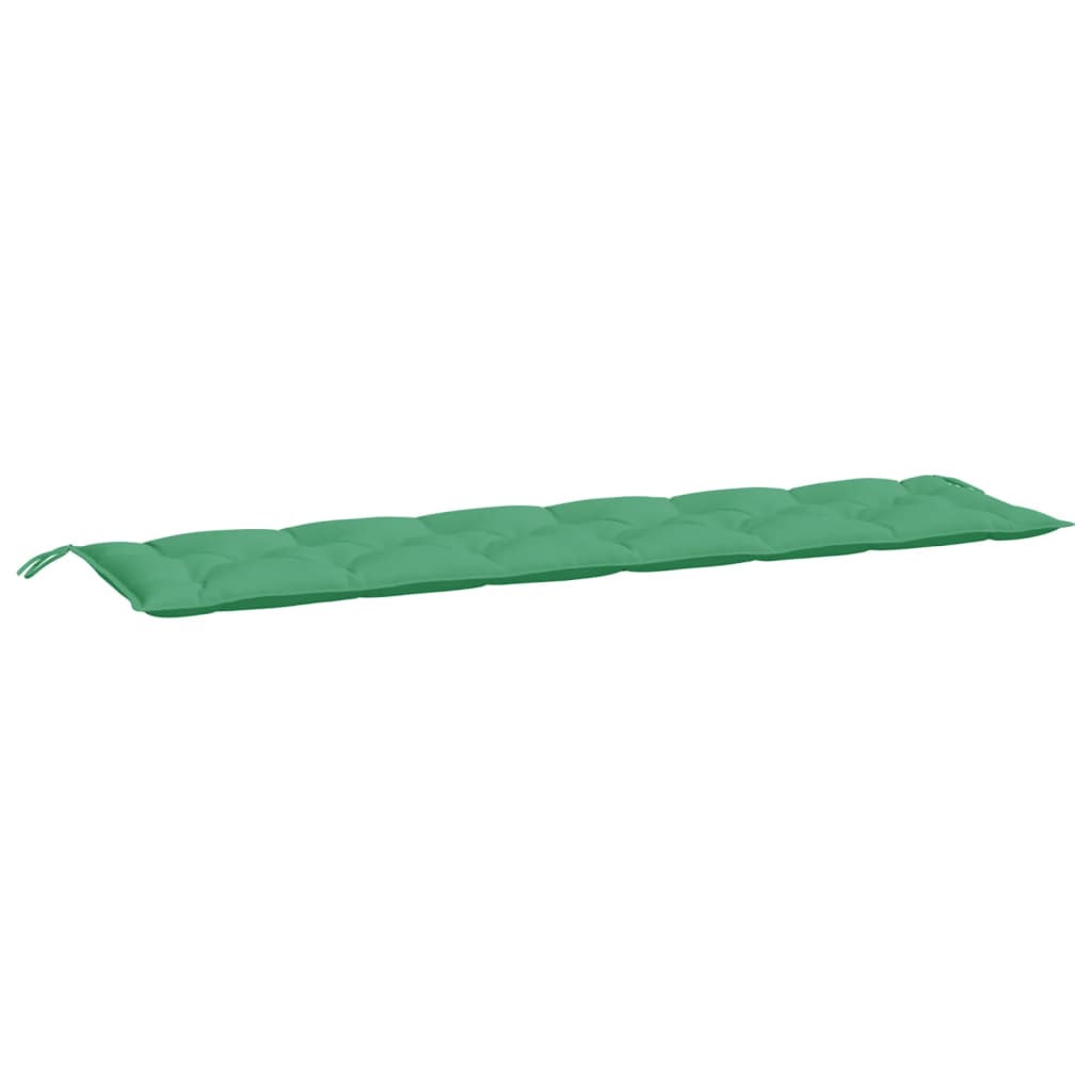 Vidaxl jardin banc coussin 200x50x7 cm tissu vert