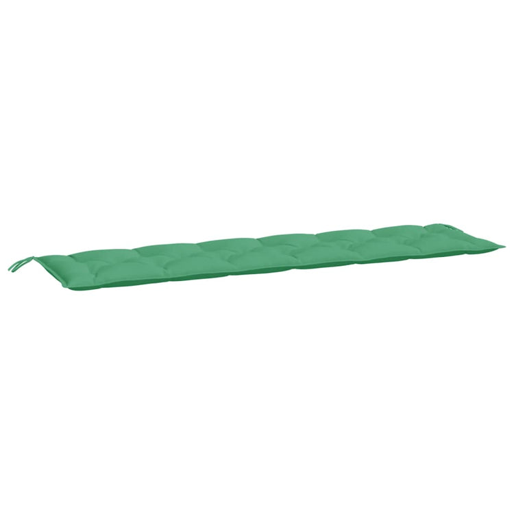 Vidaxl jardin banc coussin 200x50x7 cm tissu vert