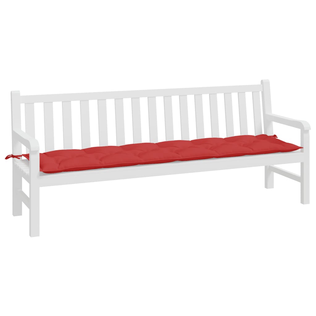 Vidaxl Garden Banc Cushion 200x50x7 cm Tissu rouge