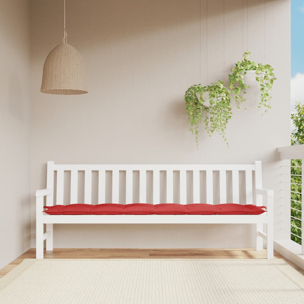 Vidaxl Garden Banc Cushion 200x50x7 cm Tissu rouge