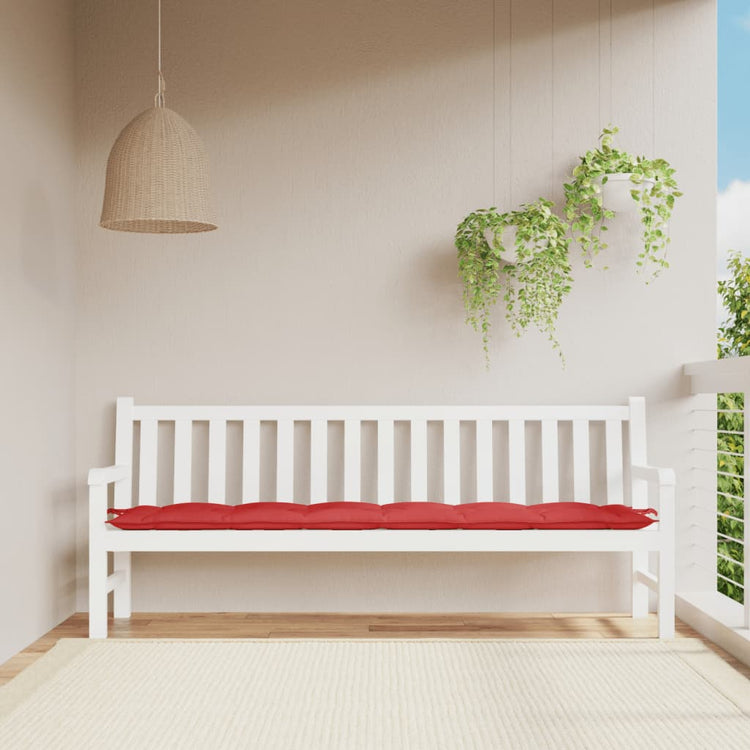 Vidaxl Garden Banc Cushion 200x50x7 cm Tissu rouge