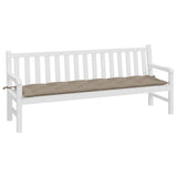 Vidaxl jardin banc coussin 200x50x7 cm oxford tissu taupe - afbeelding 3