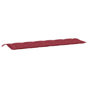 Vidaxl jardin banc coussin 200x50x7 cm oxford tissu vin rouge - afbeelding 2
