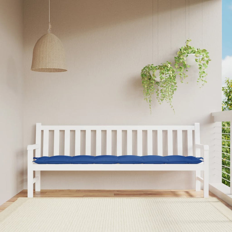 Vidaxl jardin banc coussin 200x50x7 cm oxford tissu royal bleu