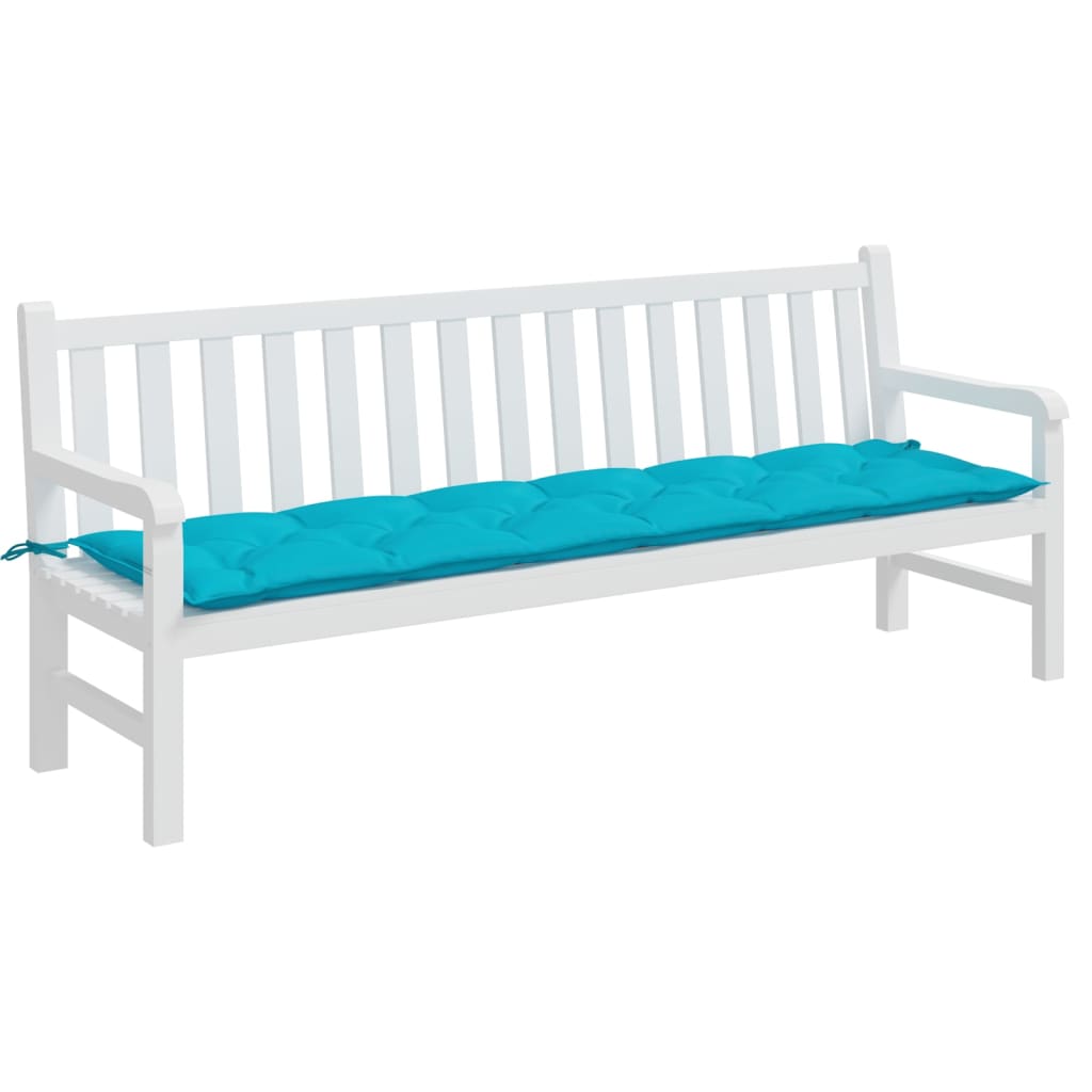 Vidaxl jardin banc coussin 200x50x7 cm tissu turquoise