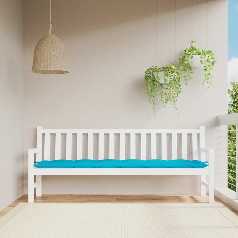 Vidaxl jardin banc coussin 200x50x7 cm tissu turquoise
