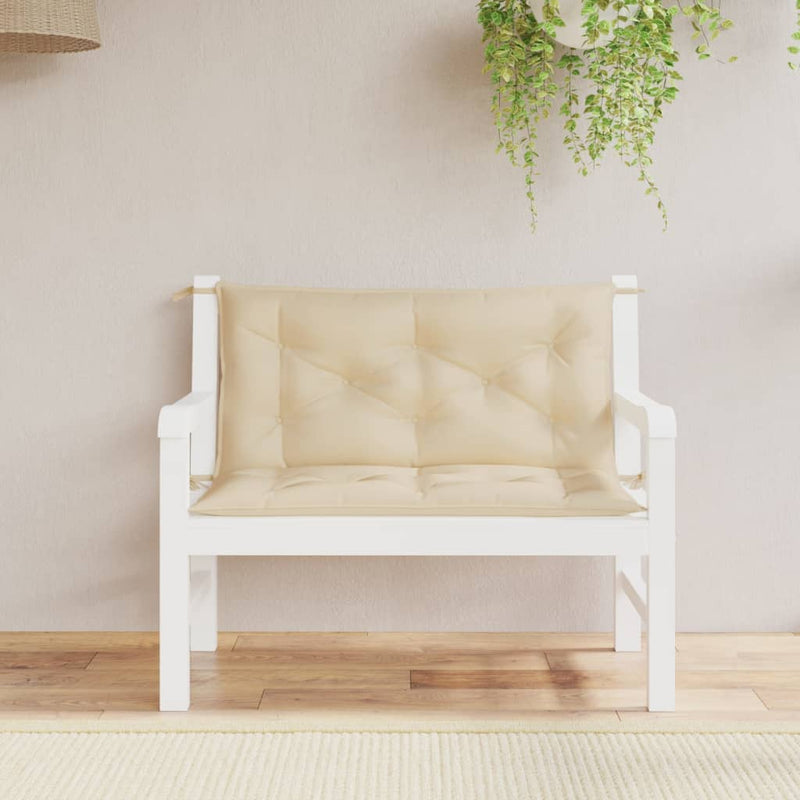 Vidaxl Garden Banc Cushions 2 PCS 100x50x7 cm Oxford Fabric Beige