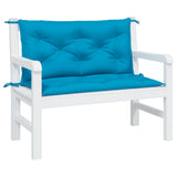 Vidaxl Garden Banc Cushions 2 ST 100X50X7 CM OXFORD Fabric bleu clair - afbeelding 3