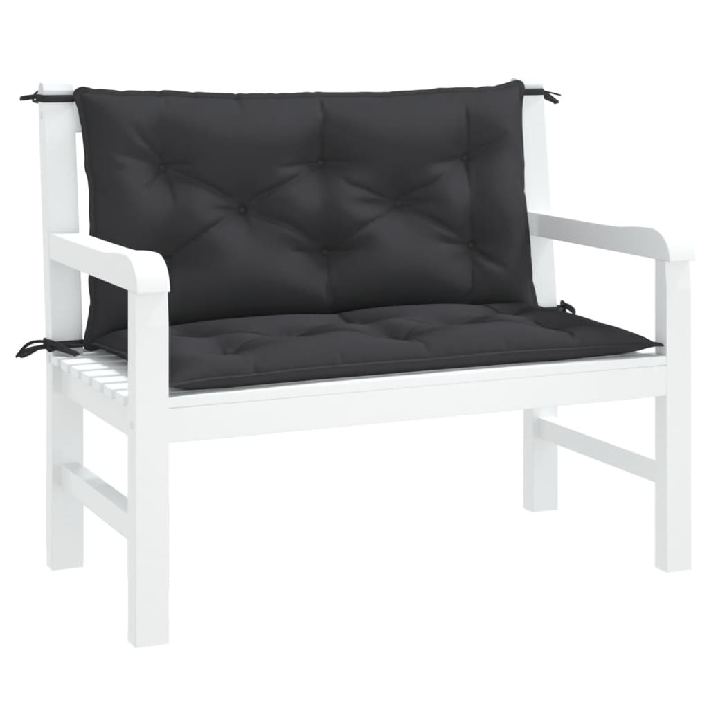 Vidaxl Garden Banc Cushions 2 ST 100X50X7 CM OXFORD Fabric noir