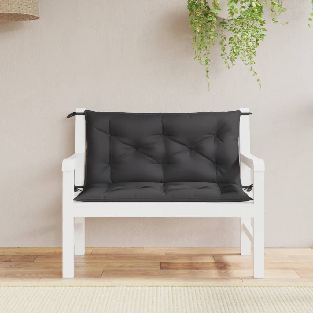 Vidaxl Garden Banc Cushions 2 ST 100X50X7 CM OXFORD Fabric noir