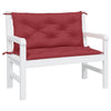 Vidaxl Garden Banc Cushions 2 St 100x50x7 cm Oxford tissu vin rouge