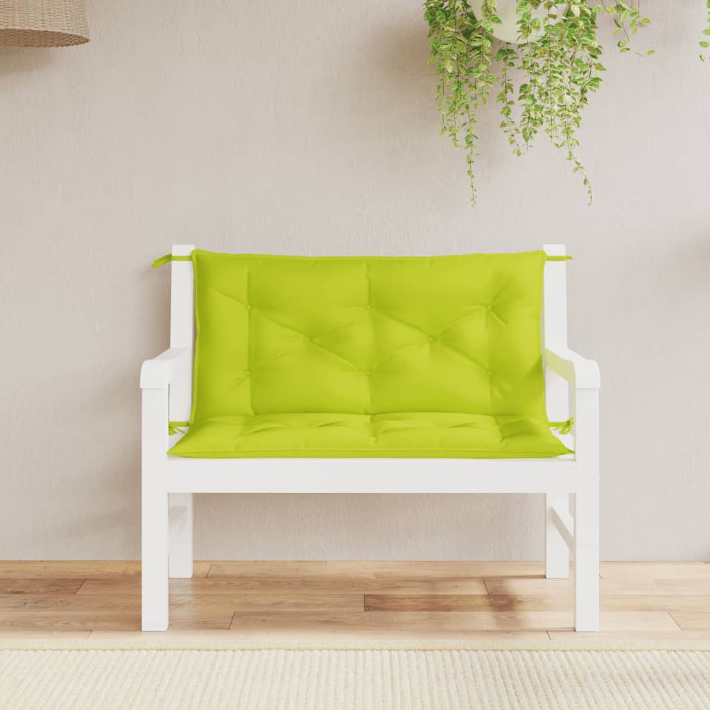 Vidaxl Garden Banc Cushions 2 St 100x50x7 cm Oxford tissu vert transparent