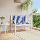 Vidaxl Garden Banc Cushions 2 Stripped 100x50x7 cm tissu blanc et bleu