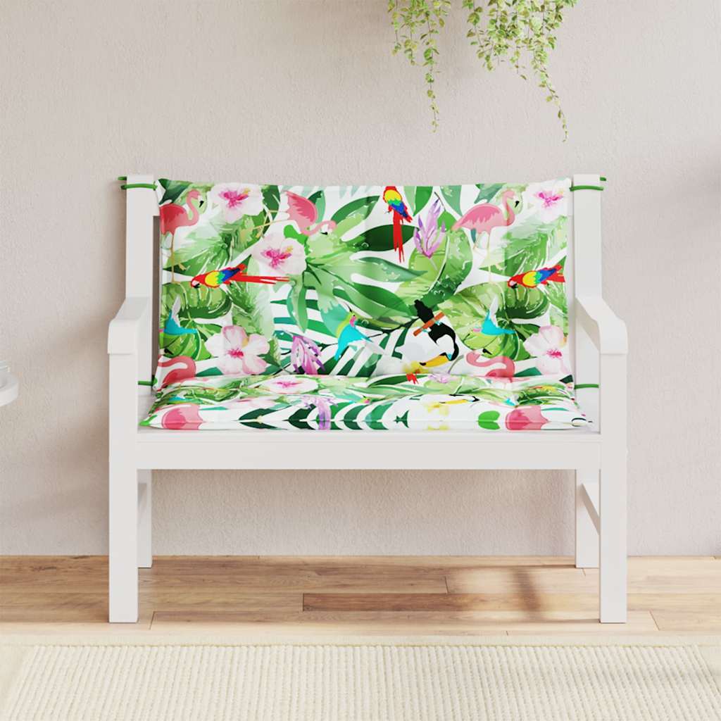 Vidaxl Garden Banc Cushions 2 PCS 100x50x7 cm Tissu multiples