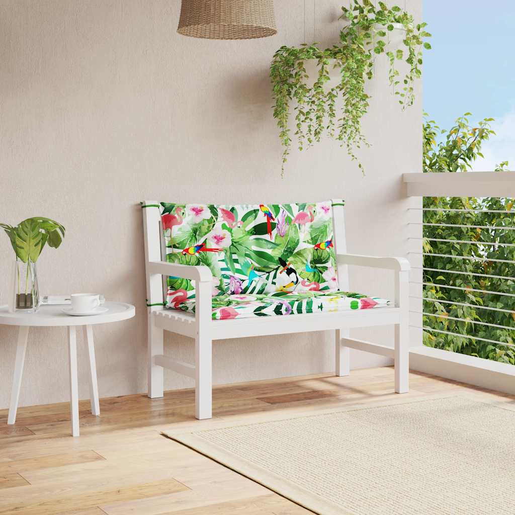Vidaxl Garden Banc Cushions 2 PCS 100x50x7 cm Tissu multiples
