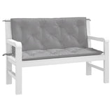 Vidaxl Garden Banc Cushions 2 PCS 120x50x7 cm Oxford Fabric Gray - afbeelding 3