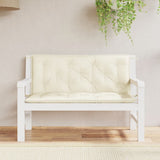 Vidaxl Garden Banc Cushions 2 PCS 120x50x7 cm Oxford Fabric Crèmewit - afbeelding 1