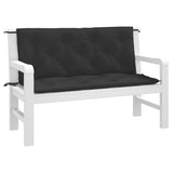 Vidaxl Garden Banc Cushions 2 PCS 120x50x7 cm Oxford Fabric noir - afbeelding 3