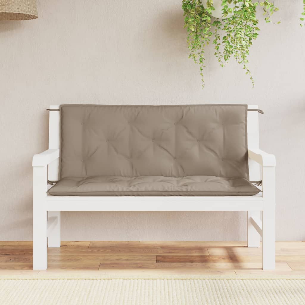 Vidaxl Garden Banc Cushions 2 PCS 120x50x7 cm Oxford Fabric Taupe