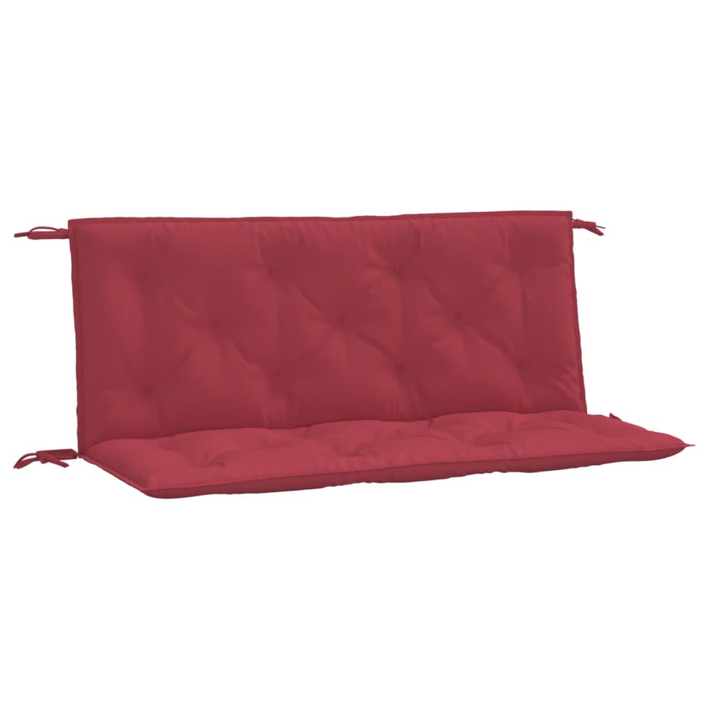 Vidaxl Garden Banc Cushions 2 PCS 120x50x7 cm Oxford tissu vin rouge