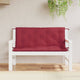 Vidaxl Garden Banc Cushions 2 PCS 120x50x7 cm Oxford tissu vin rouge