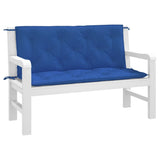 Vidaxl Garden Banc Cushions 2 PCS 120x50x7 cm Oxford tissu bleu - afbeelding 3