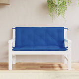 Vidaxl Garden Banc Cushions 2 PCS 120x50x7 cm Oxford tissu bleu - afbeelding 1