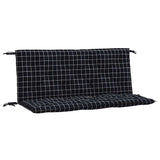 Vidaxl Garden Banc Cushions 2 Stedman Pattern 120x50x7 cm Tissu noir - afbeelding 2