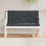 Vidaxl Garden Banc Cushions 2 Stedman Pattern 120x50x7 cm Tissu noir - afbeelding 3